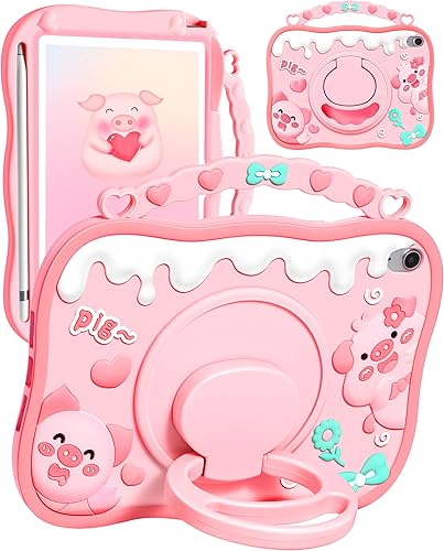 Vista 13 de Funda para iPad Air de 11 pulgadas M2 2024/M3 2025/Air 5ª/4ª generación, Pro 11 pulgadas, funda de silicona con soporte para iPad Air 10.9/Air5/Air4