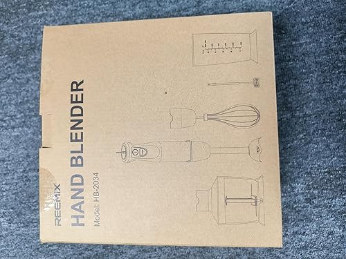 Miniatura 8 de Licuadora de inmersión de mano 5 en 1, 1000 W de mano, barra de hoja de acero inoxidable con motor de cobre, vaso de precipitados de mezcla,