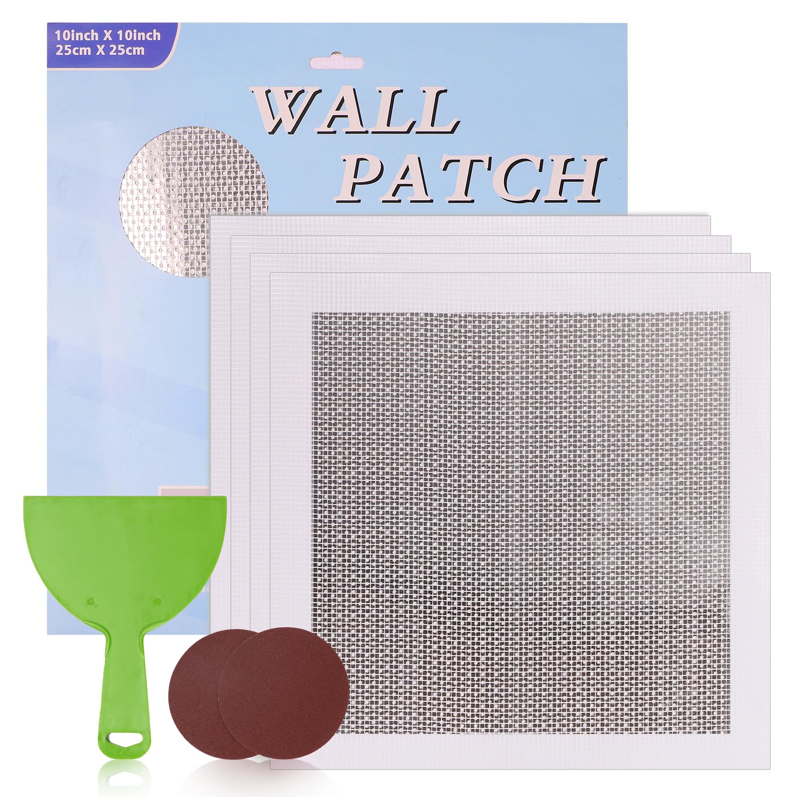 Wall Patch Repair Kit Upgraded Size, 4 Pcs 10 Inch Self Adhesive Pieces ...