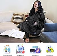 Vista 2 de Catalonia Sudadera con capucha de gran tamaño, sudadera con capucha de sherpa, regalo para ella