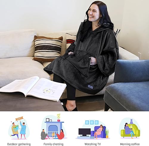 Miniatura 2 de Catalonia Sudadera con capucha de gran tamaño, sudadera con capucha de sherpa, regalo para ella