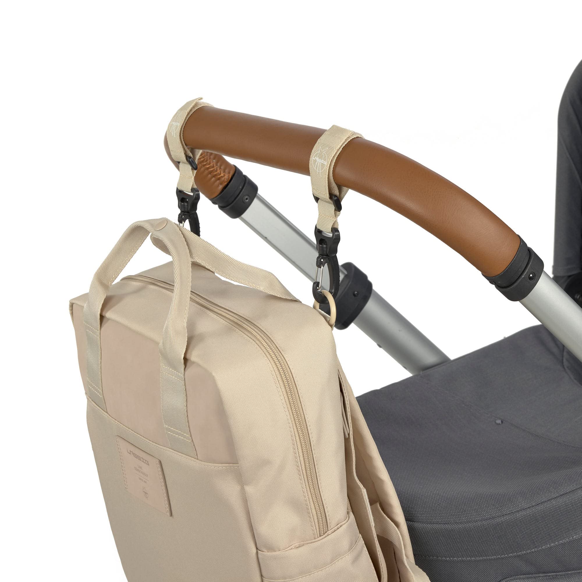 LÄSSIG Plecak do przewijania Torba do przewijania Plecak z przewijakiem, mocowanie do wózka dziecięcego, uchwyt na beron wyprodukowany w sposób zrównoważony/GRE Vividal Backpack Humus