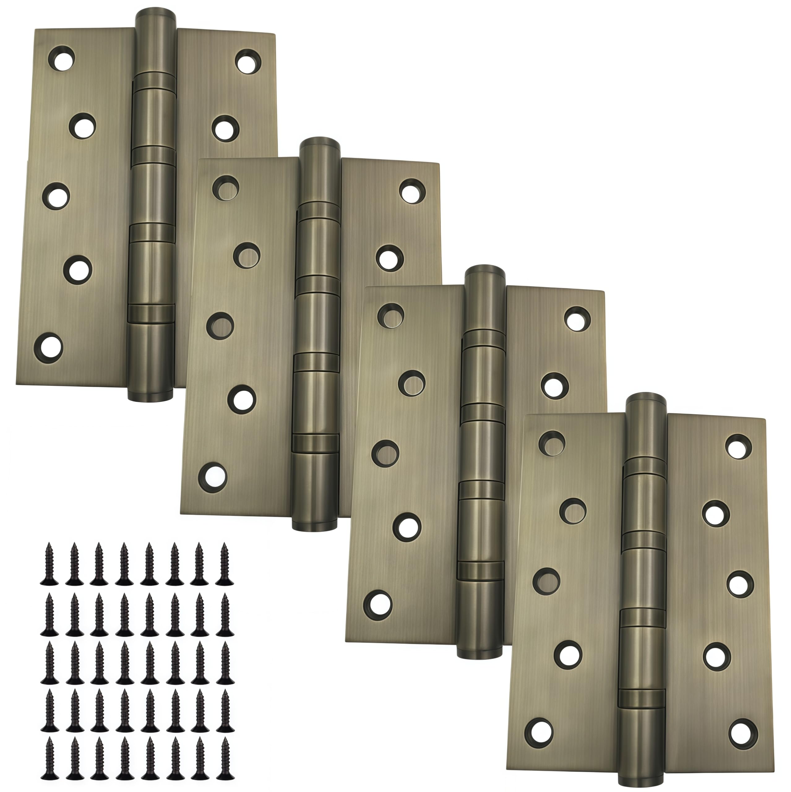 Hinges 4 Pack of 5 Inch Stainless Steel Casement Hinges in Antique Bronze