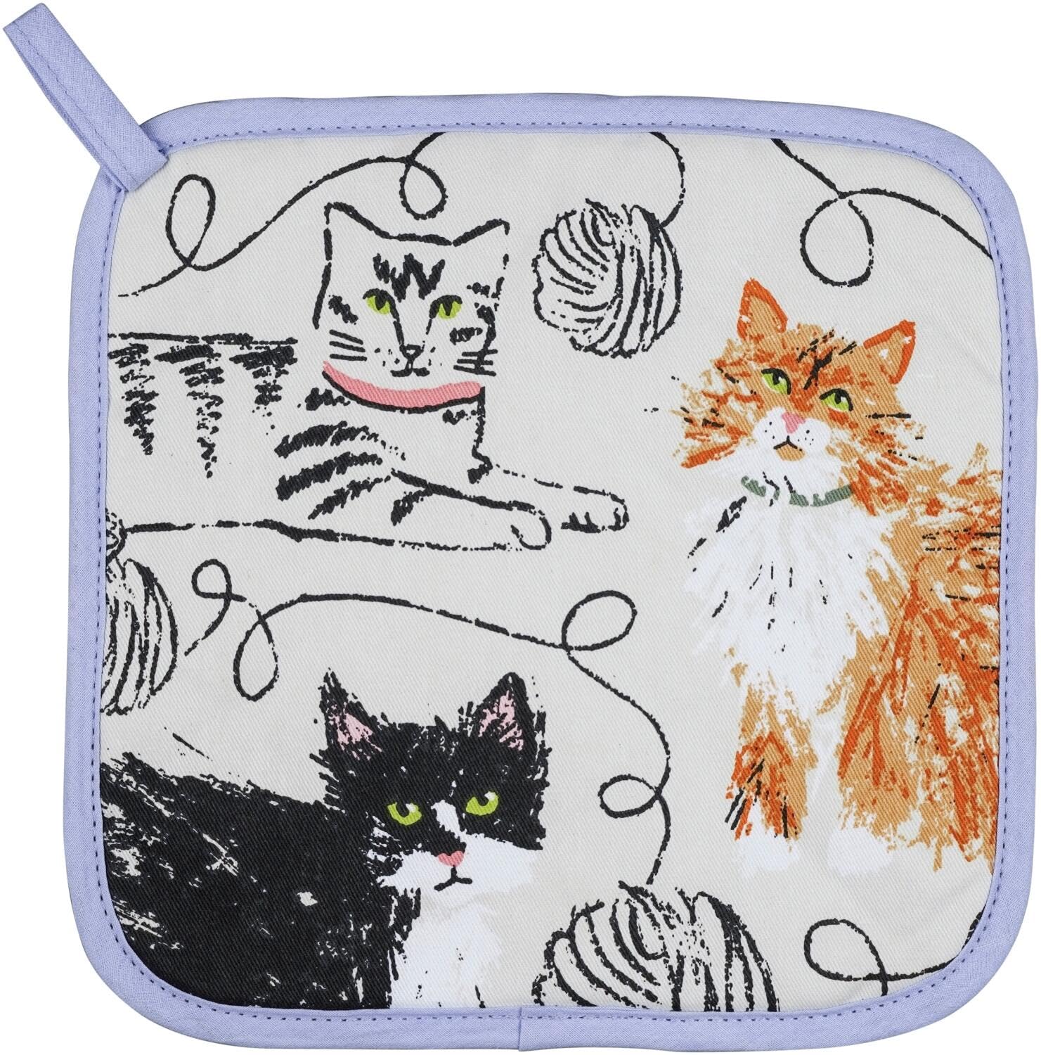 Ulster Weavers Feline Friends Cotton Pot Mat Grey