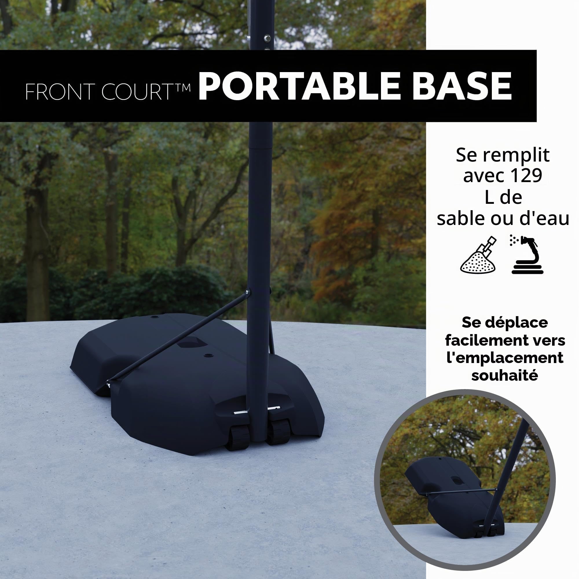 Lifetime - Panier de Basketball sur Pied avec Base Board-121.9 cm Ajustable