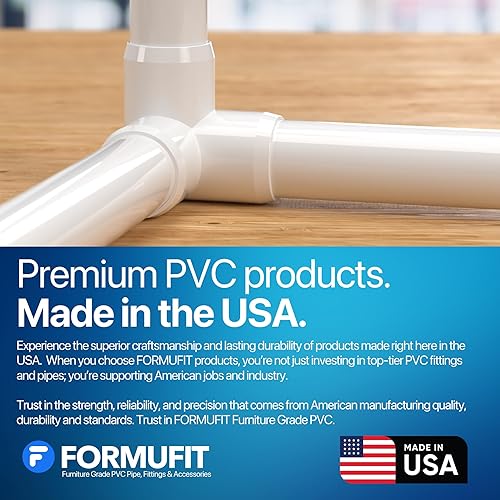 Miniatura 49 de FORMUFIT Codo de 3 vías de PVC de grado para muebles de 1 pulgada en rojo, fabricado en Estados Unidos, resistente a los rayos UV, a prueba