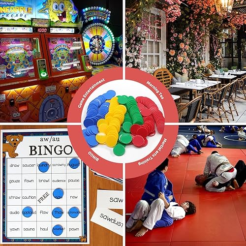 Vista 97 de Juego de 100 fichas de juego de fichas de póquer de plástico opaco con caja de almacenamiento (azul, 1 pulgada)