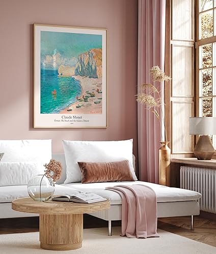 Miniatura 6 de Poster Master Póster vintage de Claude Monet, impresión retro de la playa y la falaise d'Amont, arte impresionista, arte étretat, arte de pintura