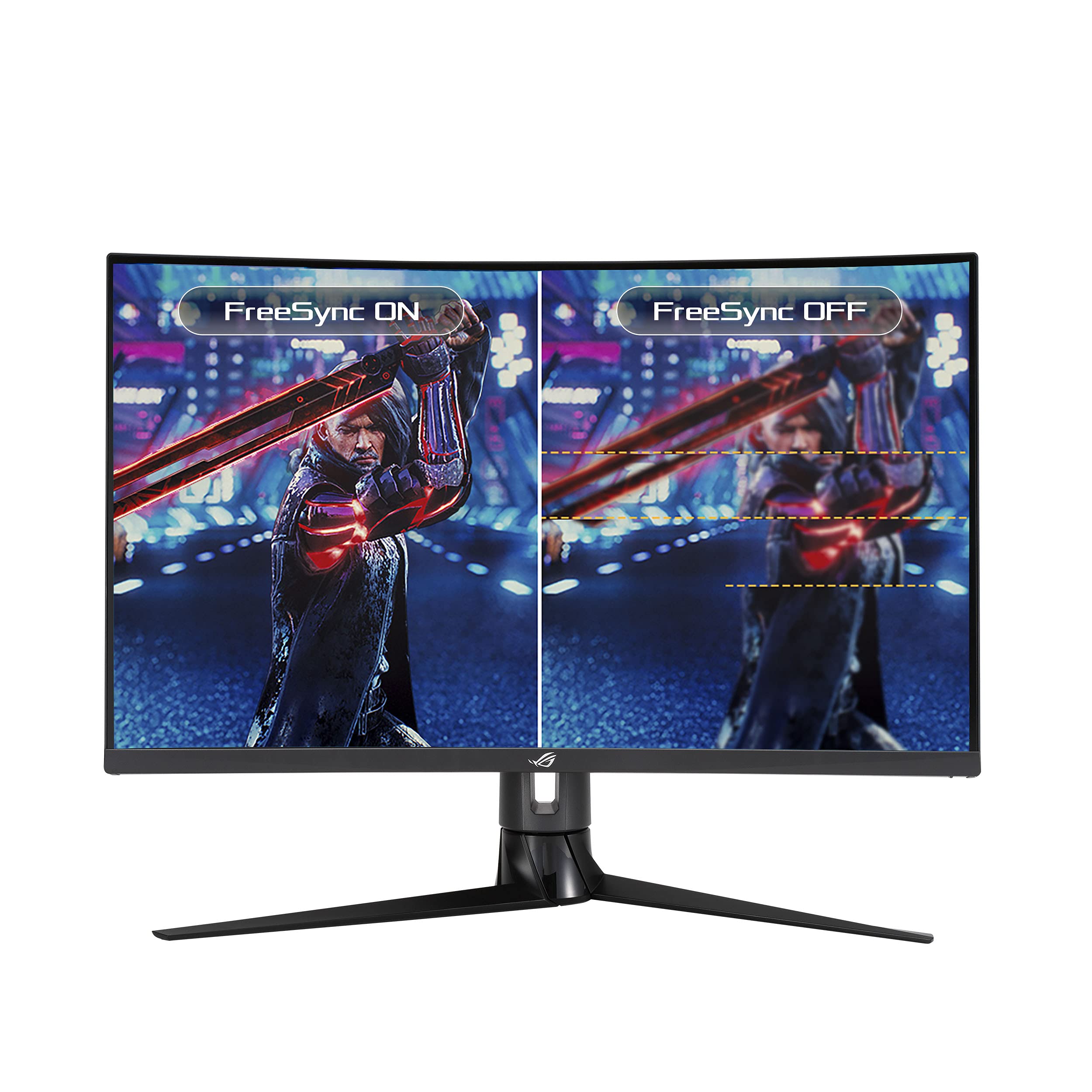 ASUS ROG Strix XG32VC Monitor Gaming Curvo – 31.5" WQHD (2560 x 1440), 170Hz* , 1ms MPRT, Extreme Low Motion Blur Sync, 125% sRGB, FreeSync Premium Pro, DisplayHDR™ 400, USB Type-C, KVM support