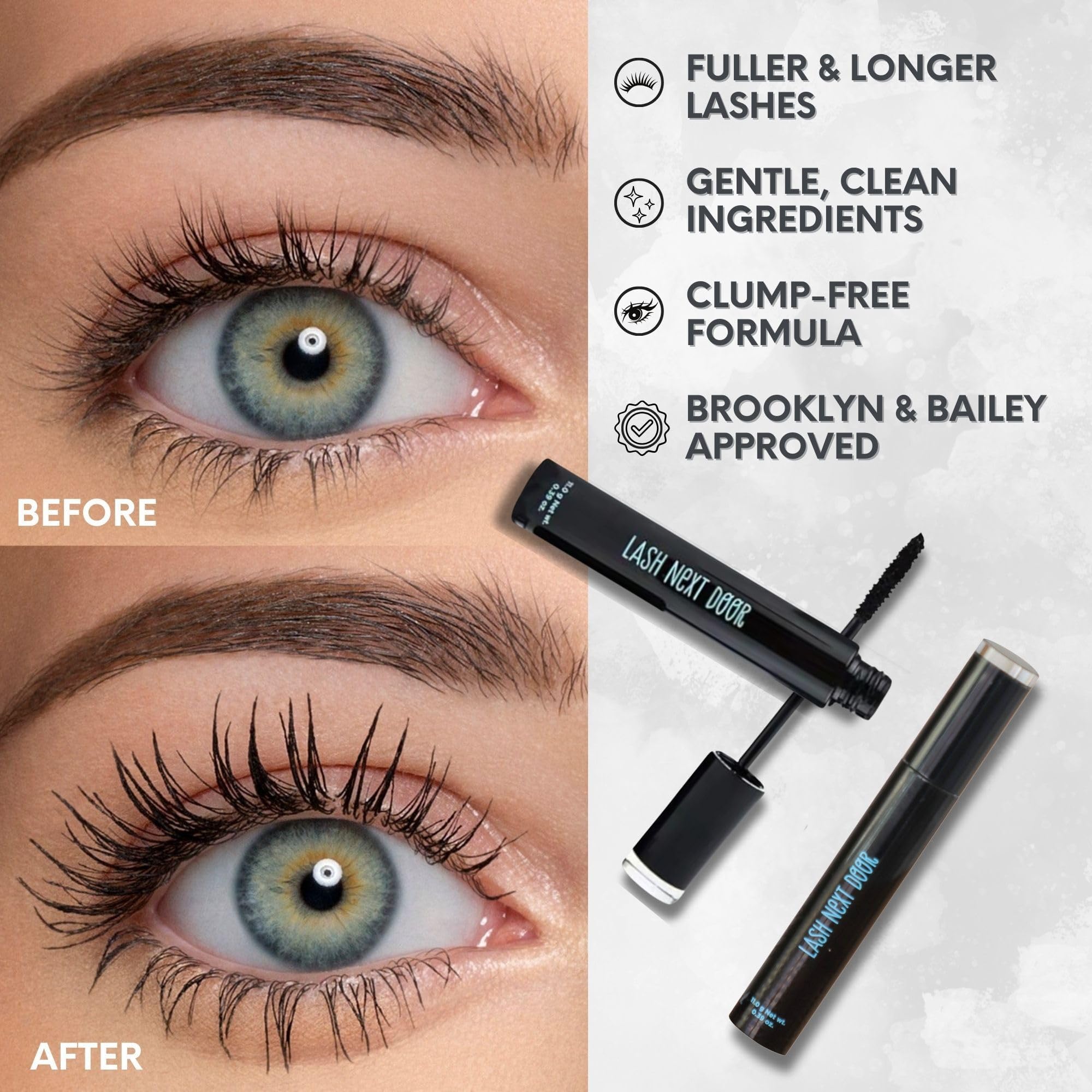 Divine Skin & Cosmetics - Sensitive Eyes Mascara Hypoallergenic - Extremely Gentle Sensitive Mascara - Navy