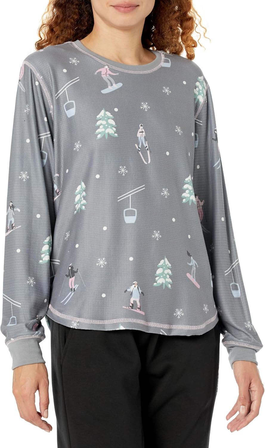 PJ Salvage Women's Loungewear in Need of Vitamin Ski Long Sleeve Top