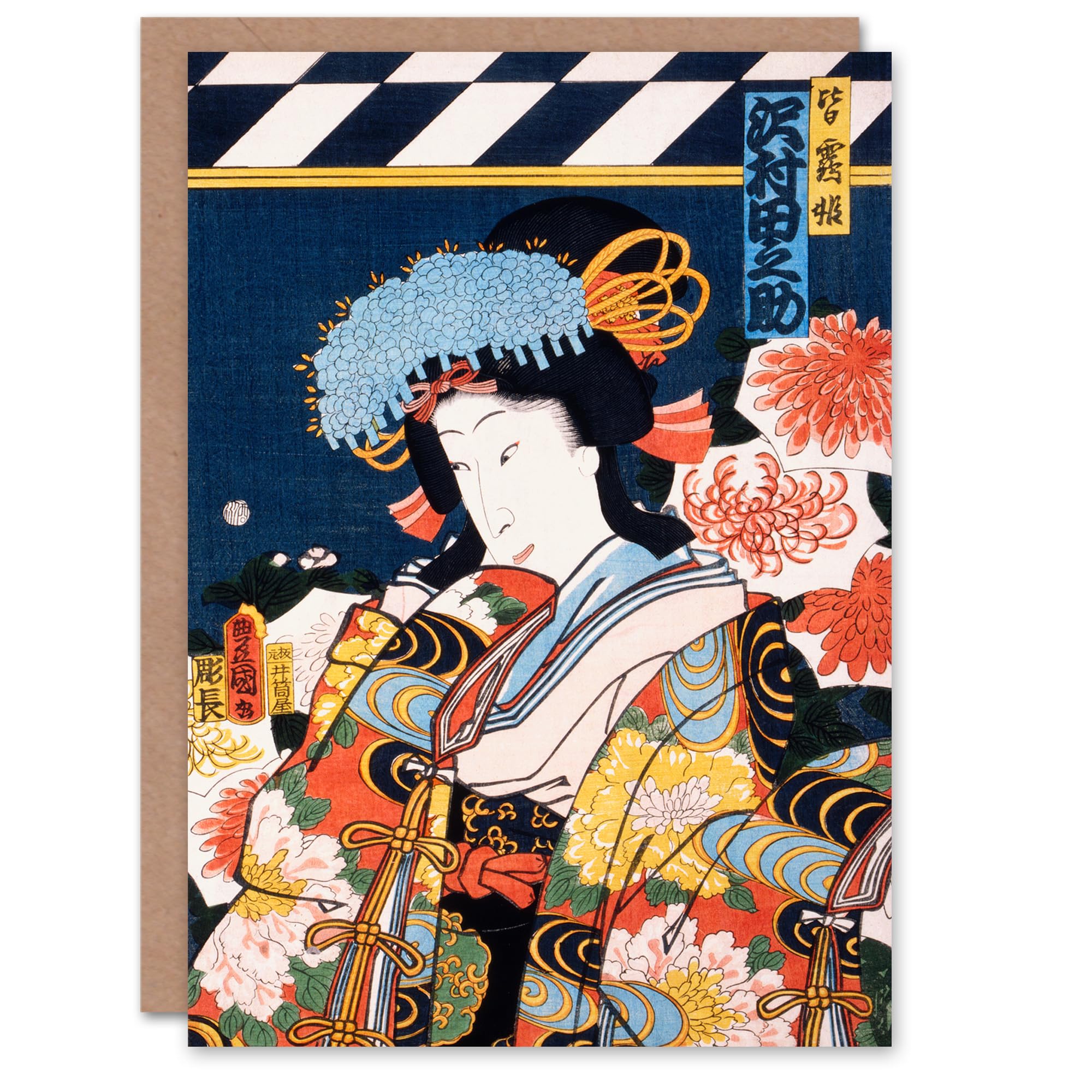 Artery8 Toyohara Kunichika Art Card Portrait of Actress Japanese