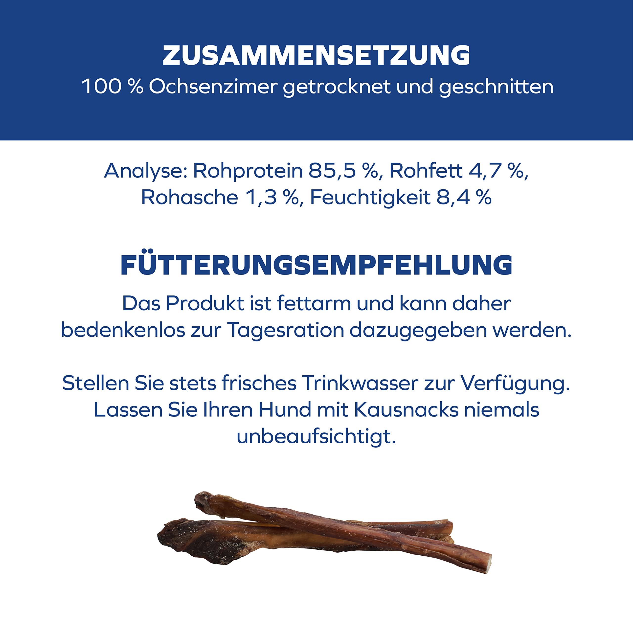 Bueyes para perros – 12 cm grandes masticables – 5 unidades para masticar de larga duración