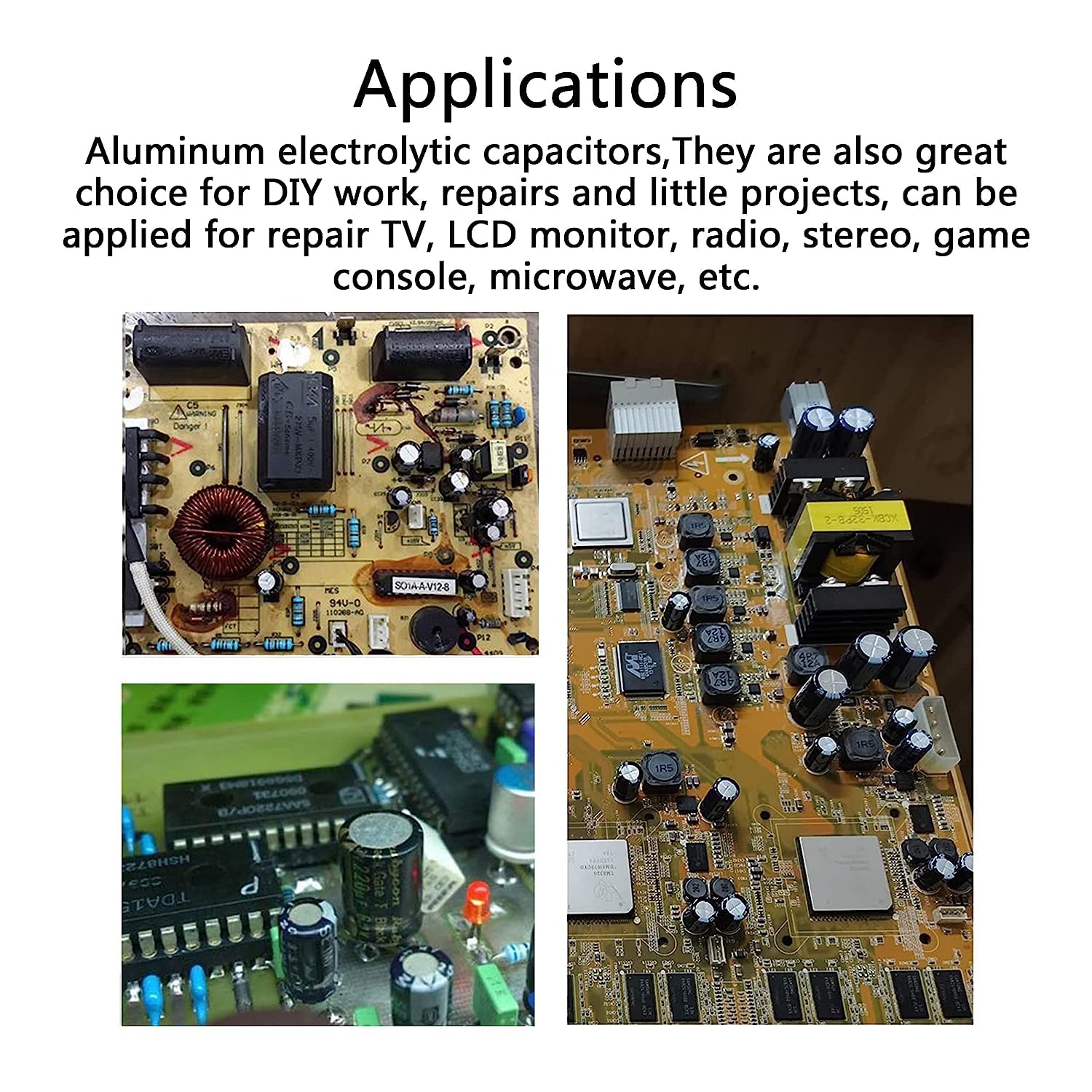 24Value 460Pcs 6.3V-50V Capacitor Assortment Box Kit DIP 1uF-1500uF High Frequency Aluminum Electrolytic Capacitors for Industrial Electrical and Arduino etc.