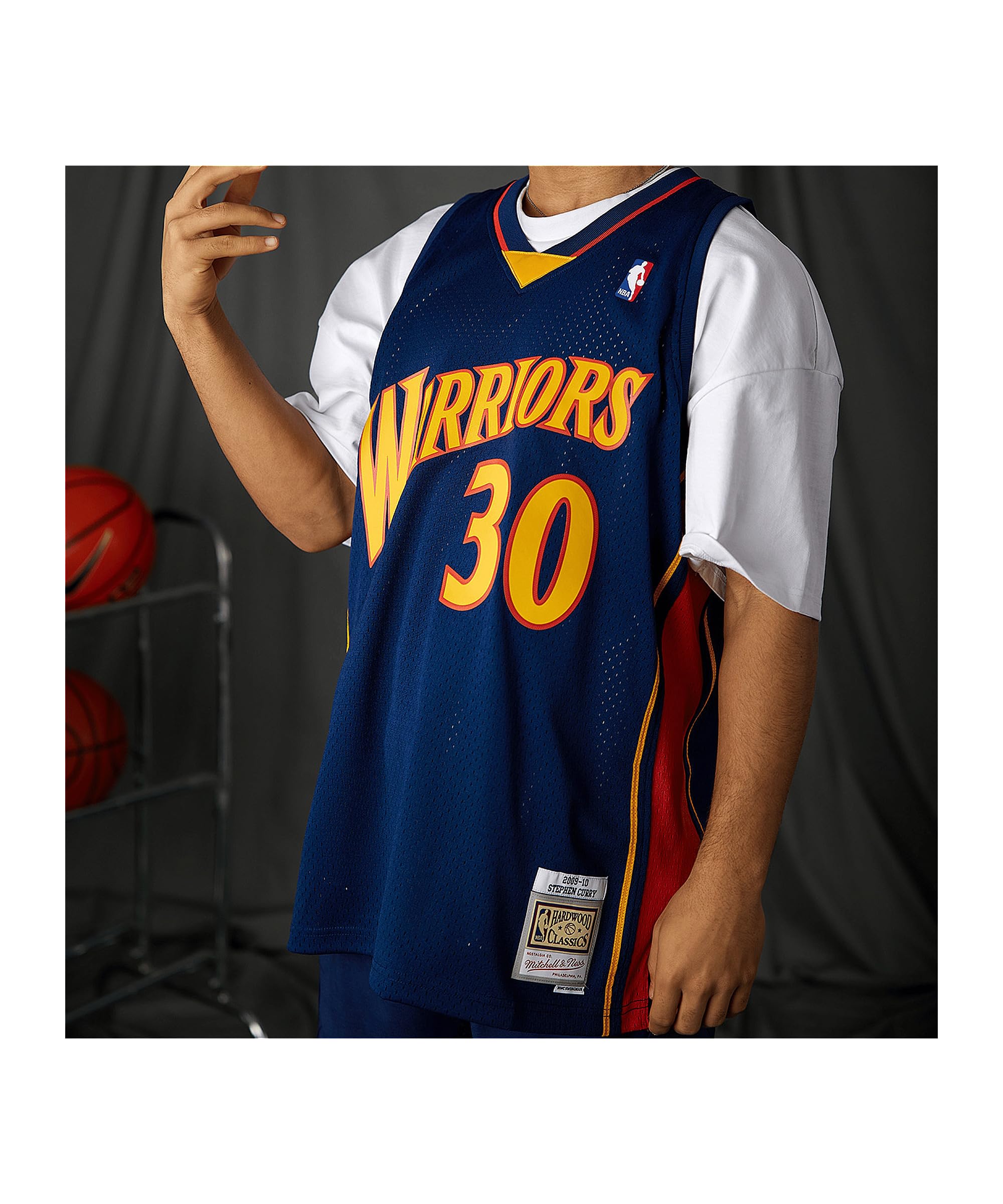 M&N NBA Swingman Maglia 2.0 GS Warriors 2009-10 - S. Curry #30 Navy S
