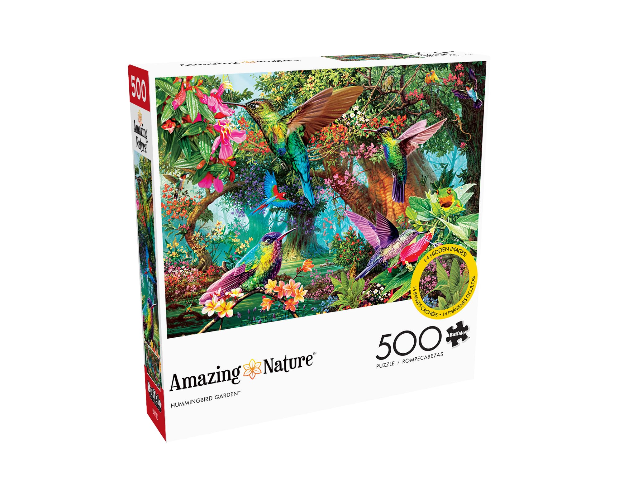 Buffalo Games - Hummingbird Garden - Steve Read - 500 Piece Jigsaw Puzzle for Adults - Vibrant Nature Puzzle Perfect for Game Nights - Finished Size 21.25 x 15.00 - Bonus Poster Included