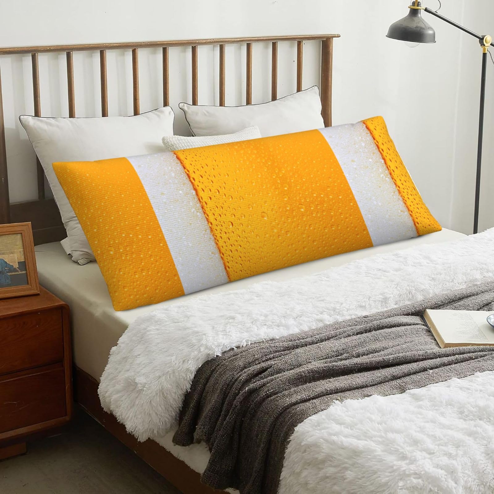 Beer, Body Pillow Cover with Zipper,Long Body Pillowcase 20 x 60 in