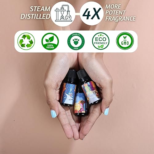 Miniatura 6 de Folkulture Aceite aromático para difusor o fabricación de velas, paquete de 3 aceites esenciales para difusores para el hogar, aroma a aceite de