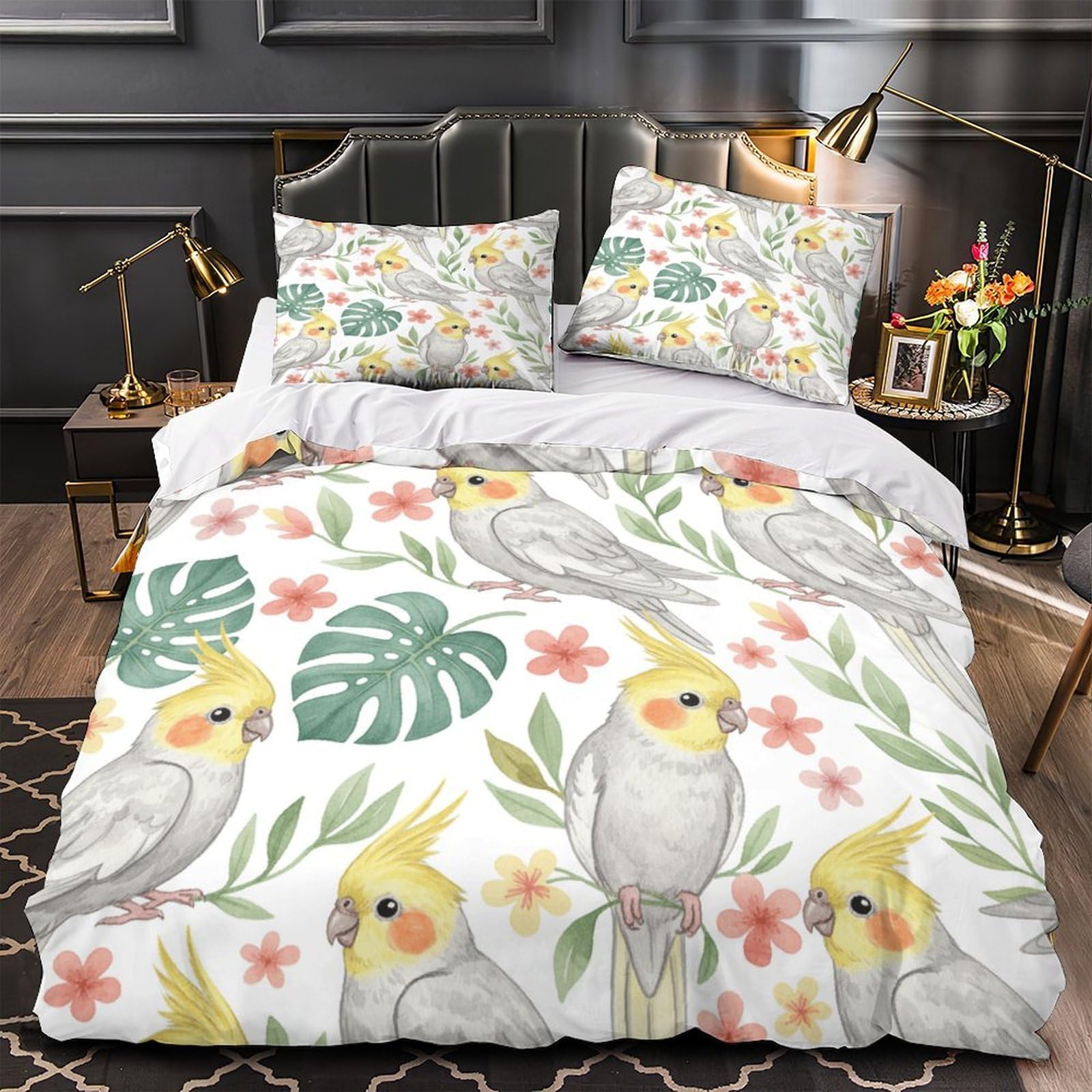 Housse de Couette Poisson-clown Microfibre 200x200 Lit 3D Dessiné Main Parure Vie Marine Ado