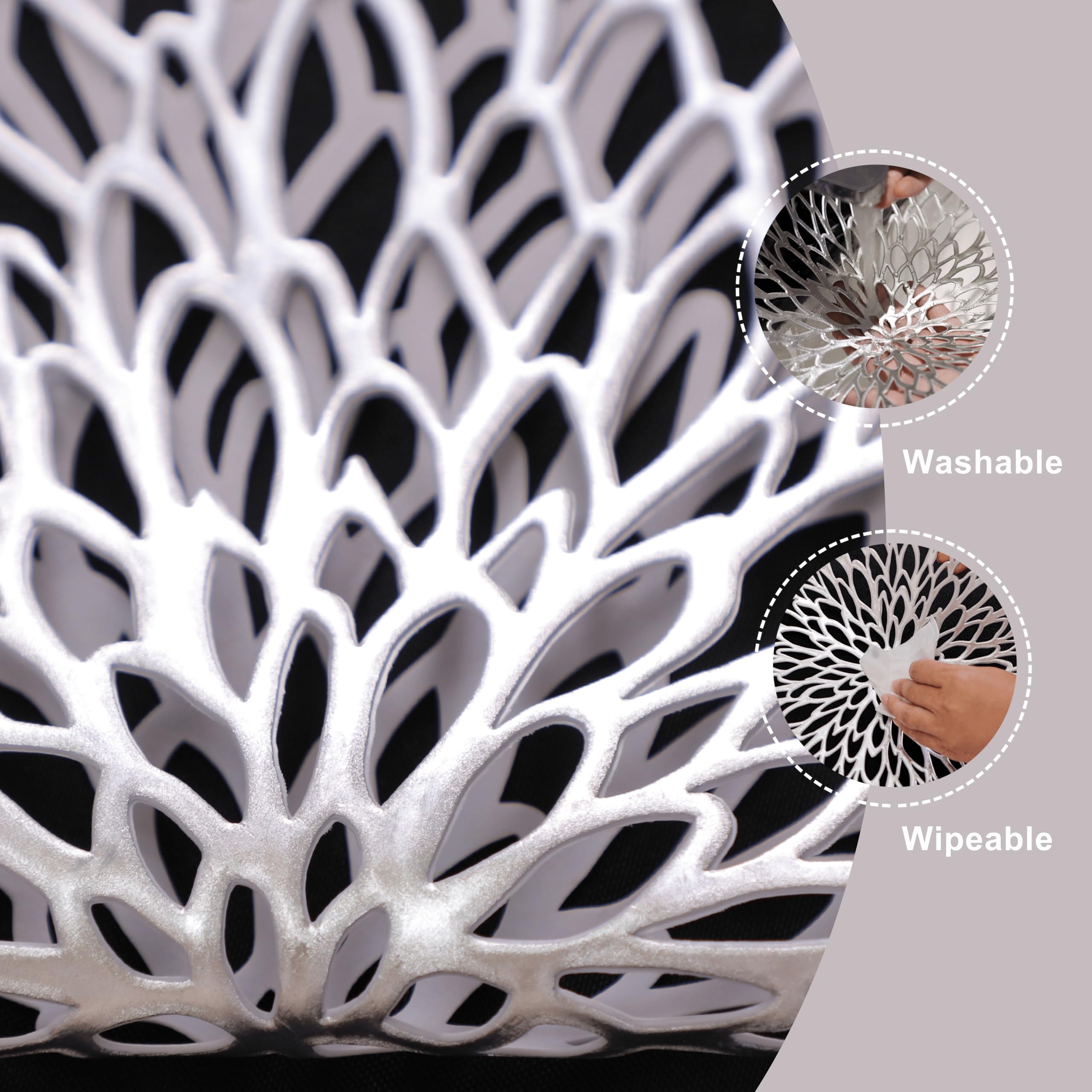 英国】プレースマット 1枚 / コースター 2枚組【シルバープレート