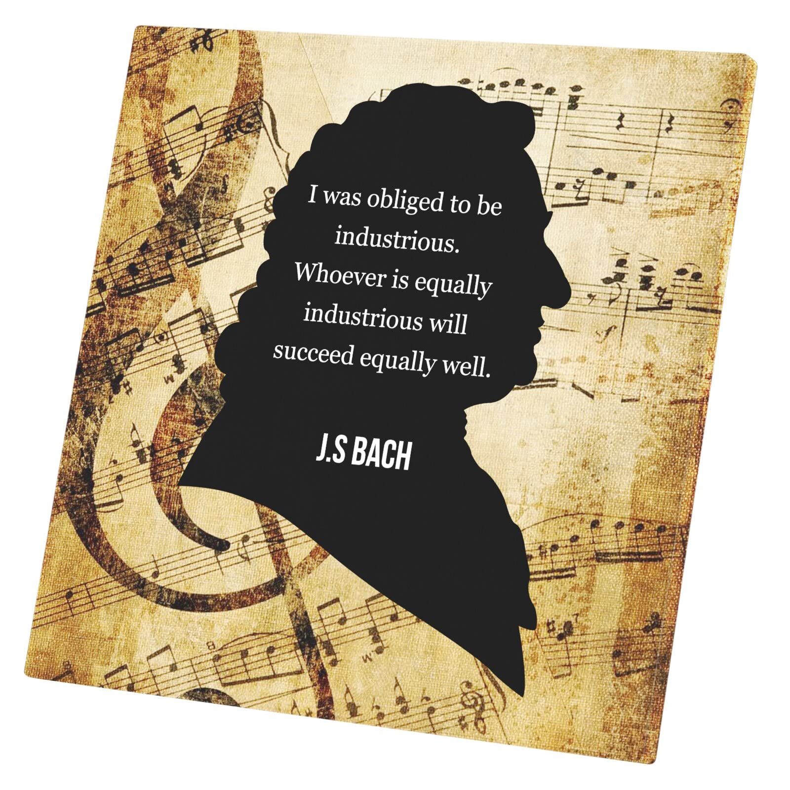 Poster Motivation Toile Imprimée Bach Décoration Mur - 4