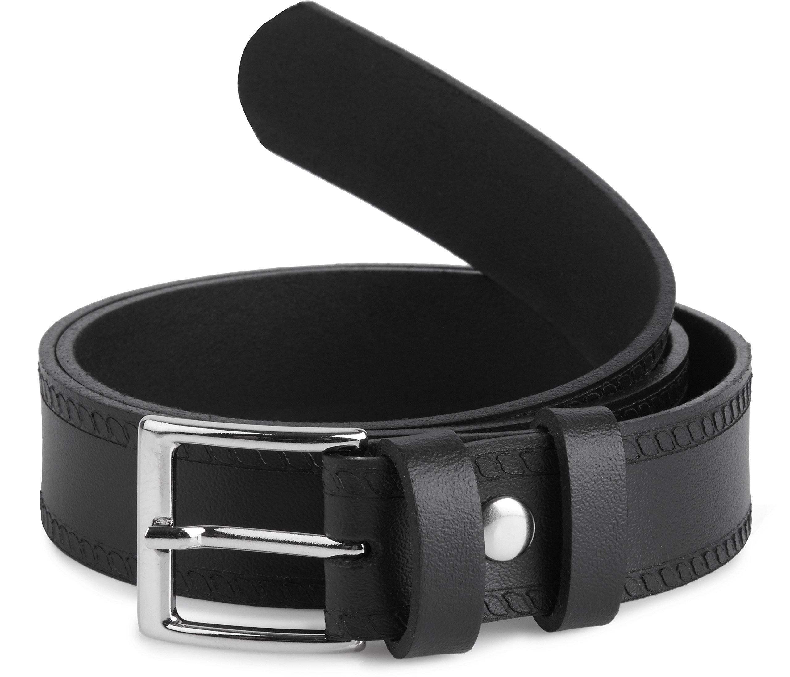 Ladeheid Kinder Gürtel Ledergürtel Mode Accessoire für Kinder Jungen Gürtel mit Schnalle 2,5 cm Breit K1D5