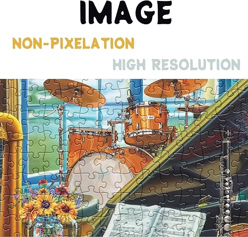 Miniatura 4 de Rompecabezas de sala de música para adultos, 1000 piezas, bonito rompecabezas de arte musical, divertidos rompecabezas de gato y perro