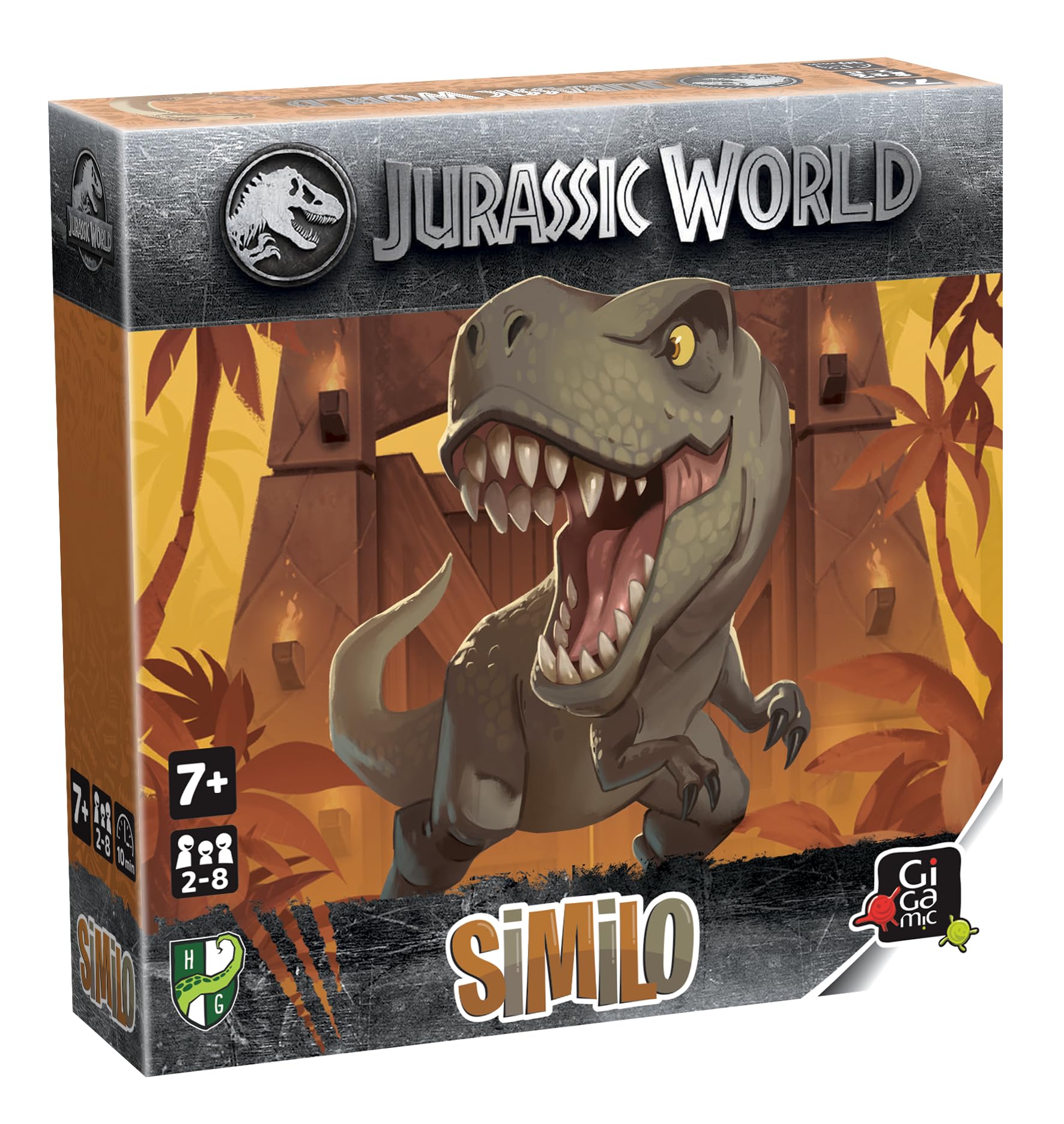 GIGAMIC Similo Jurassic World - Party Game - Cooperative Deduction Game for the Whole Family - From 2 to 8 Players - Ages 7 and Above!