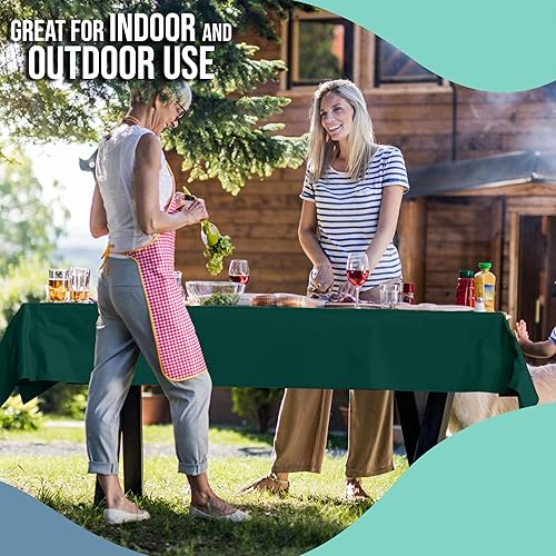 Miniatura 3 de Rollo de plástico para cubierta de mesa para banquetes, Verde oscuro