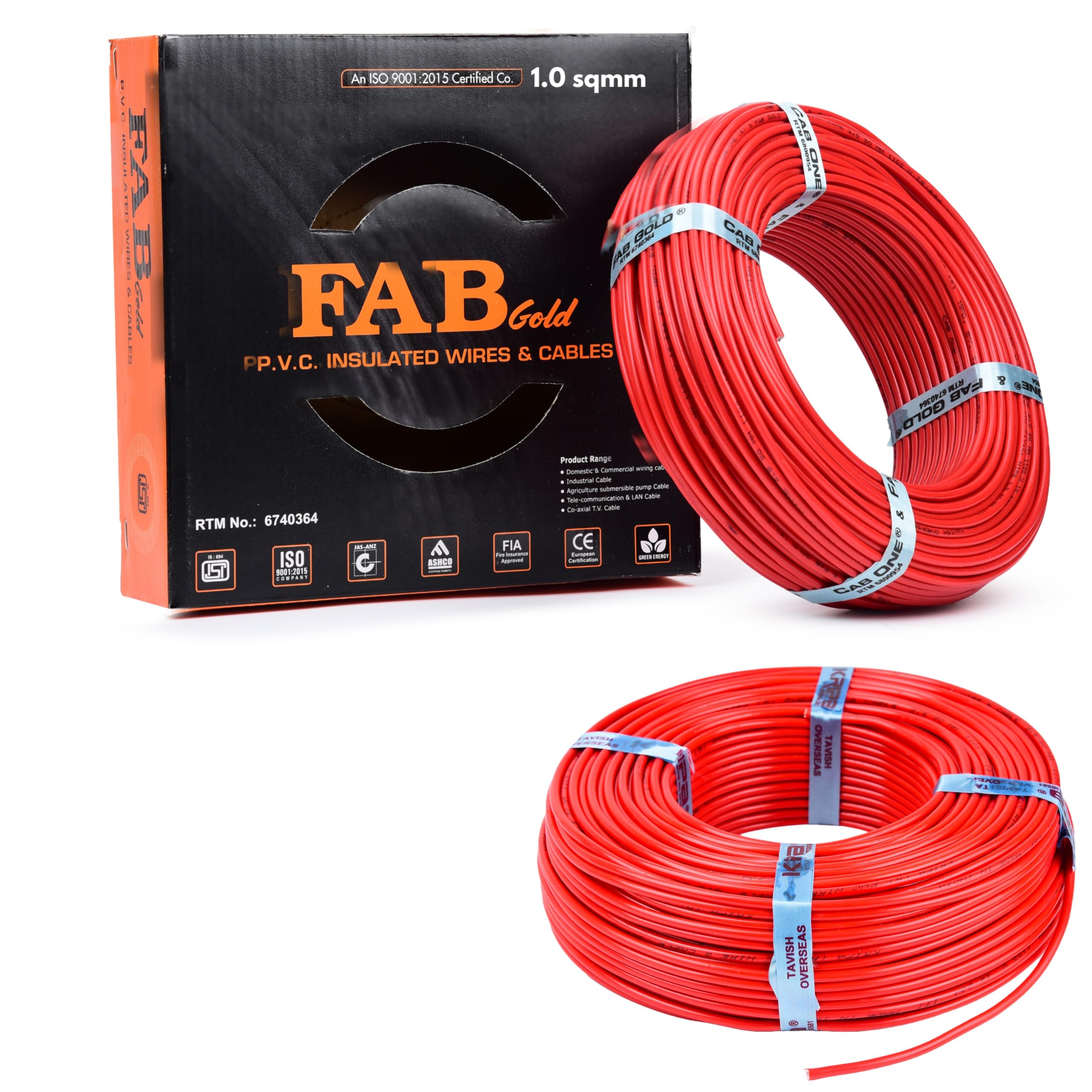 KRIPA 1.0 MM 90 MTR FR PVC Insulated Copper wire Cable Pack OF-2-image-15