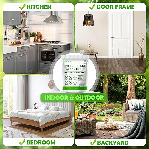 Miniatura 6 de Control de insectos y plagas de tierra de diatomeas, asesino de insectos gateantes con menta, seguro para el hogar y el jardín, hormigas,
