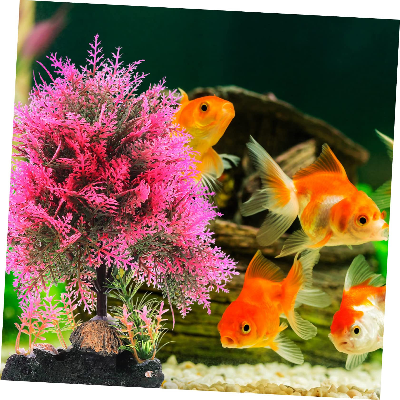 FRCOLOR 3 Pièces Ornements D'aménagement Paysager D'aquarium Accessoires D'aquarium Modèle De Plante Aquatique Arbre Aquatique Aquarium Plantes Aquatiques Plastique Gazon Artificiel