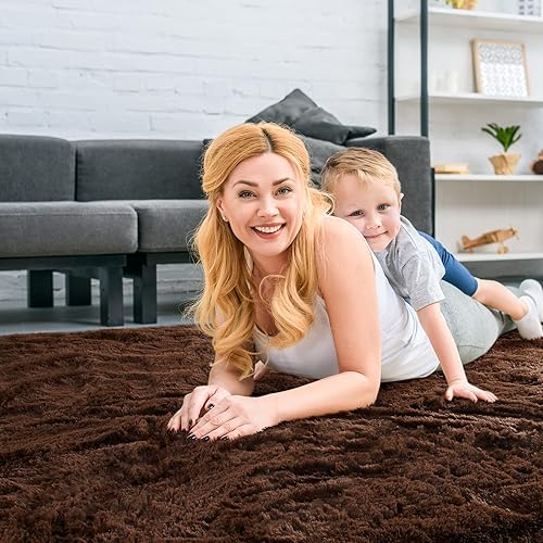 Miniatura 8 de Merelax - Moderno tapete peludo grande de interior, para dormitorio, sala de estar, habitación infantil, dormitorio estudiantil, decorativo,