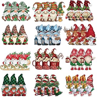 JSTHHTT 36Pcs Christmas Ornament Decorations, Christmas Hanging Ornaments Tree Decorations, Xmas Tree Decor, Gnomes Pendant, for DIY Crafts Christmas Holiday Trees Decorate