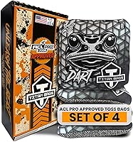 Titan Dart Geo Cornhole Bags - Regulation 6x6" 16oz Tournament Bean Bags, Dual-Sided 8/5 Speed Slick & Hybrid Carpet, All-Weather Pellets, Pack of 4