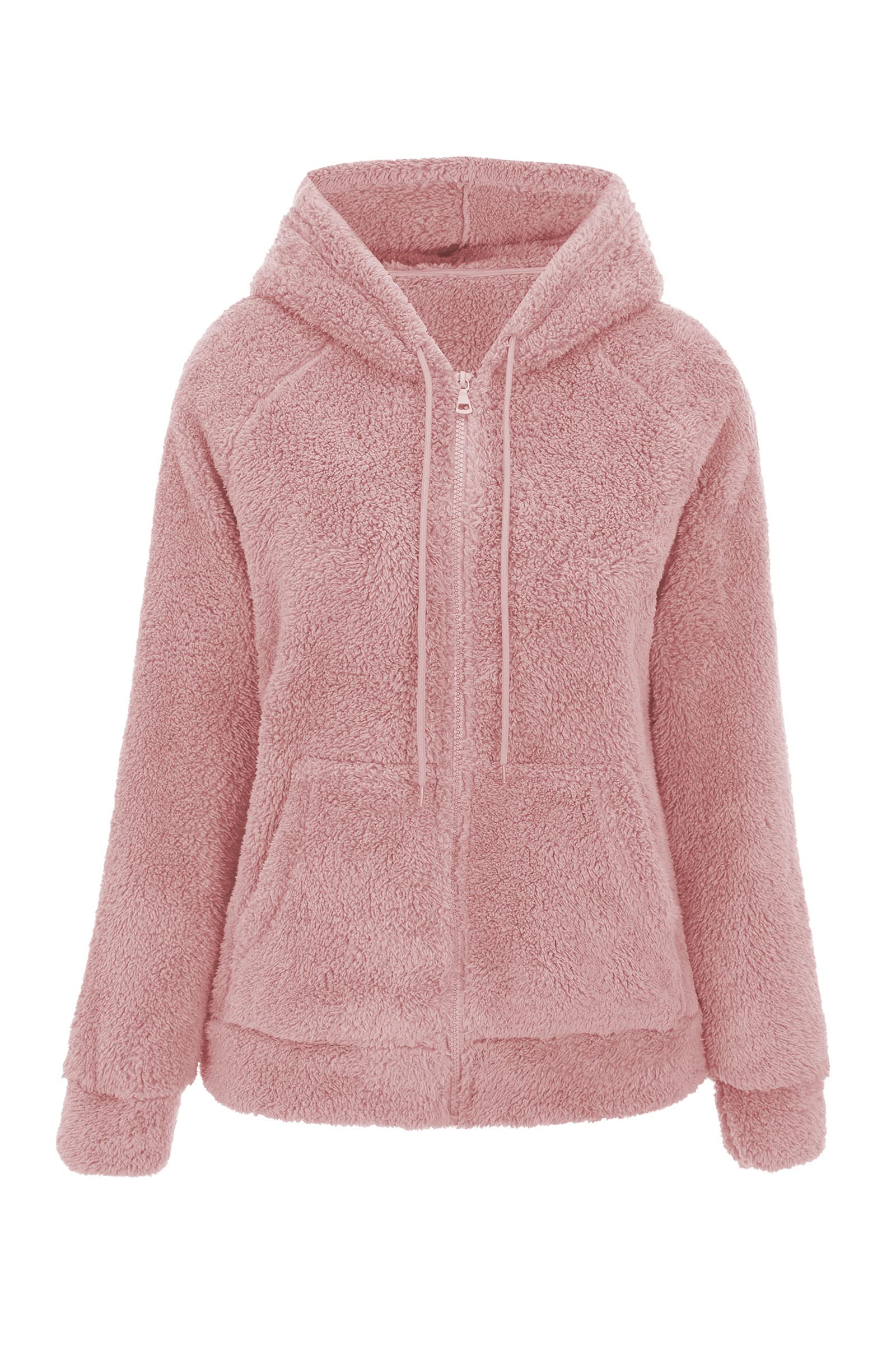 RISISSIDA Women Sherpa Faux Fur Fleece Jacket