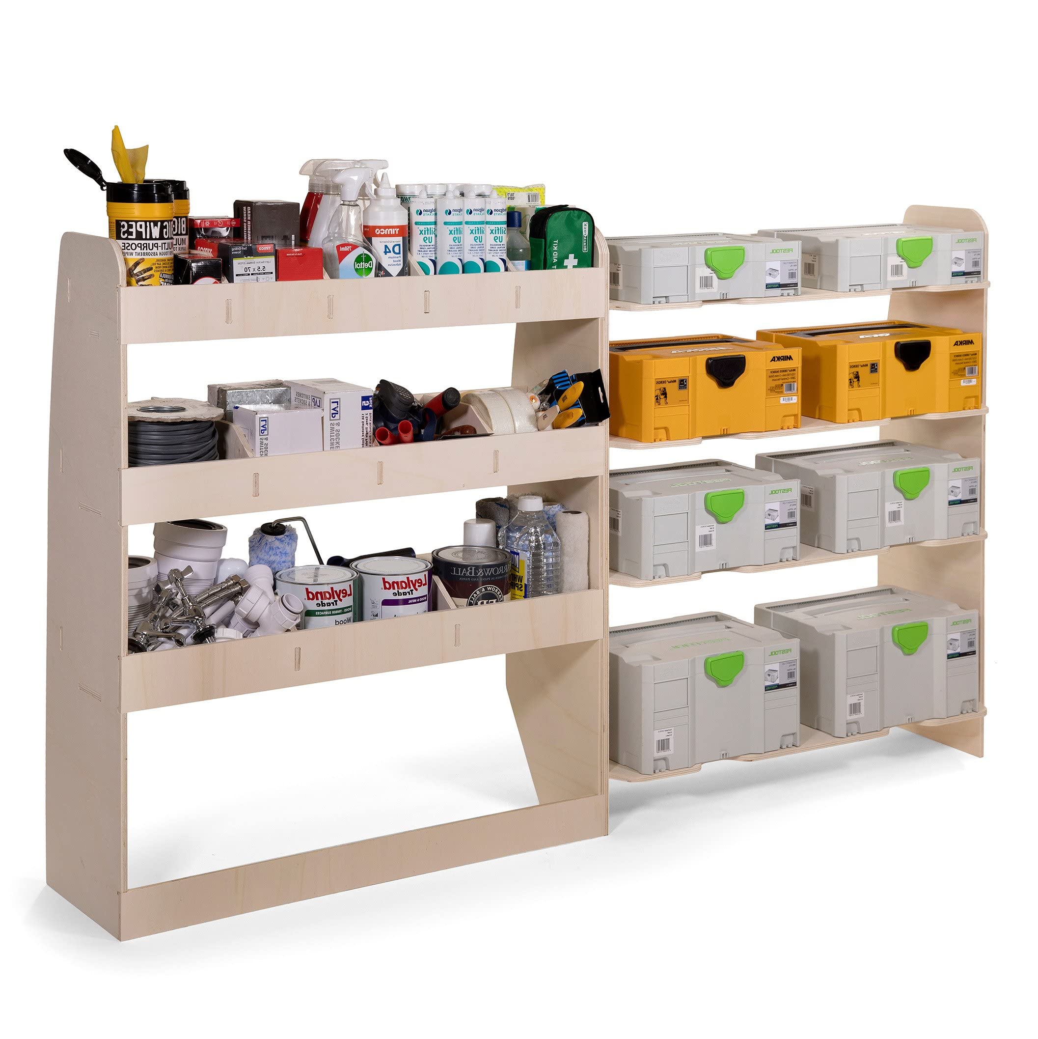 Vanify - Kompatibel mit Volkswagen Transporter T5 T6 L1 2003+ Fahrzeugeinrichtung Fahrzeugregale, Festool und hinteres Regal