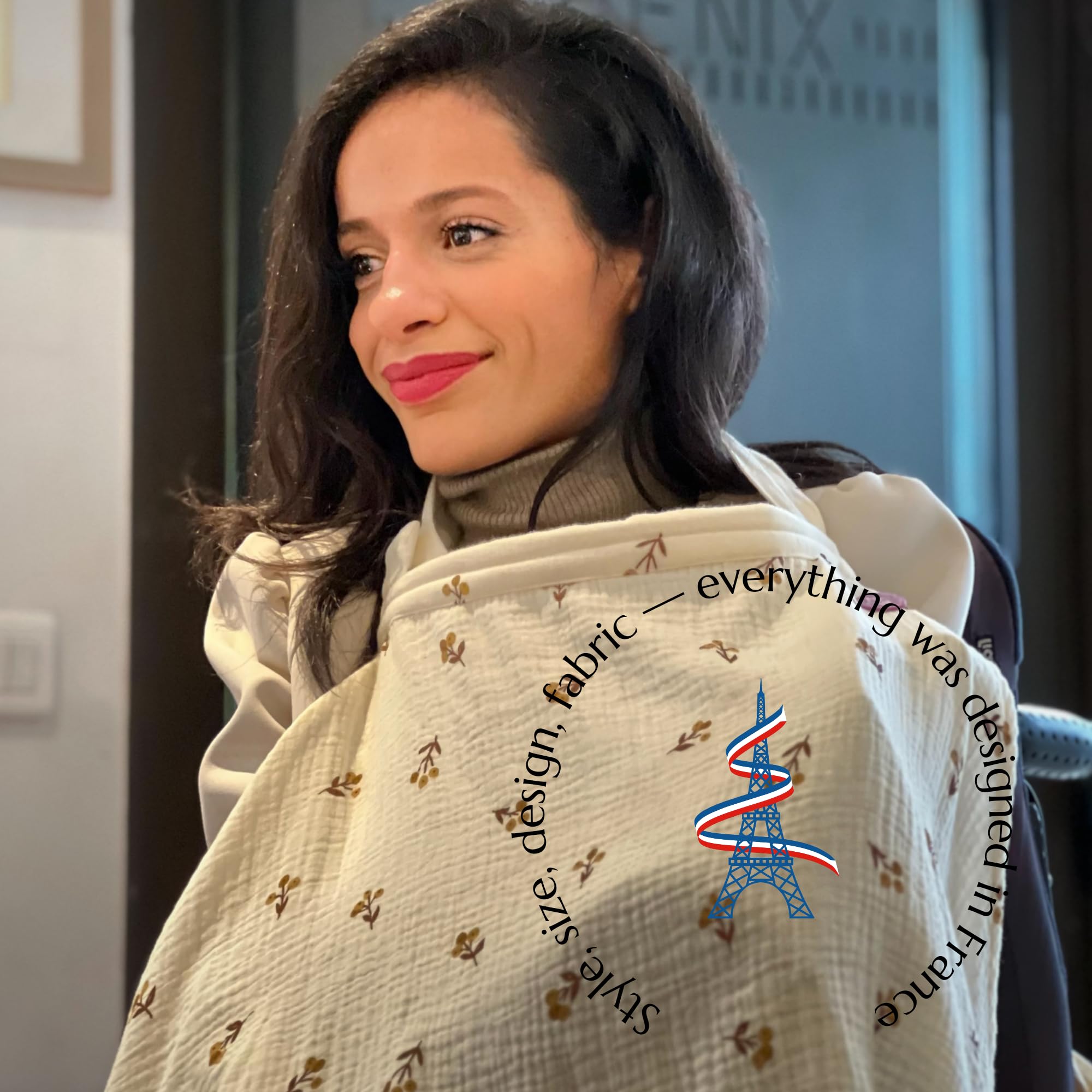 La Marquize Nursing Cover for Breastfeeding, Newborn Essentials, Breathable Nursing Cover, Breastfeeding Essentials for Moms, Baby Registry Items & Postpartum Gifts, Privacy Nursing Covers