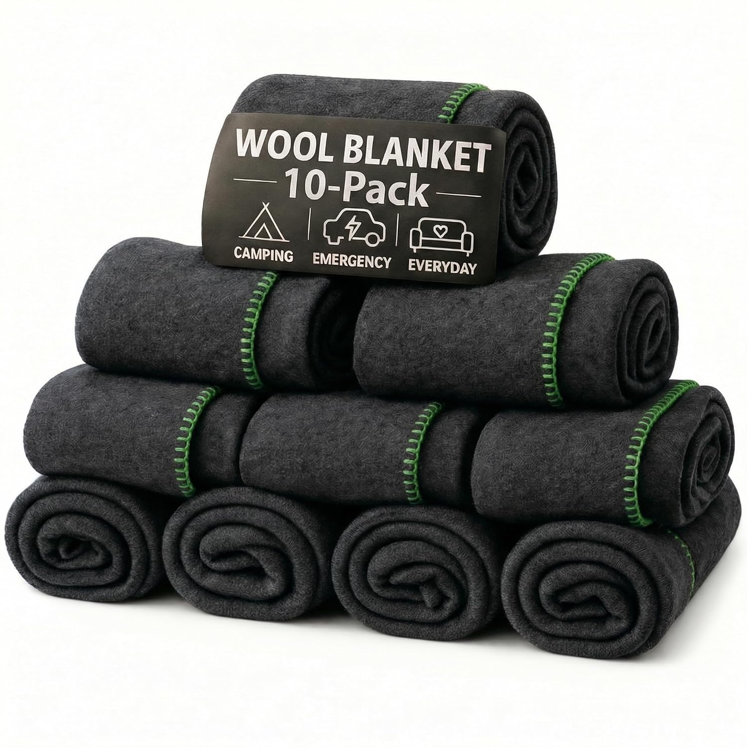 Wool Camping Blanket – 70% Wool Heavy-Duty Military Style Throw, Warm & Washable, Fire Retardant Cover for Emergency, Surv... - Review, Price and Buying Guide