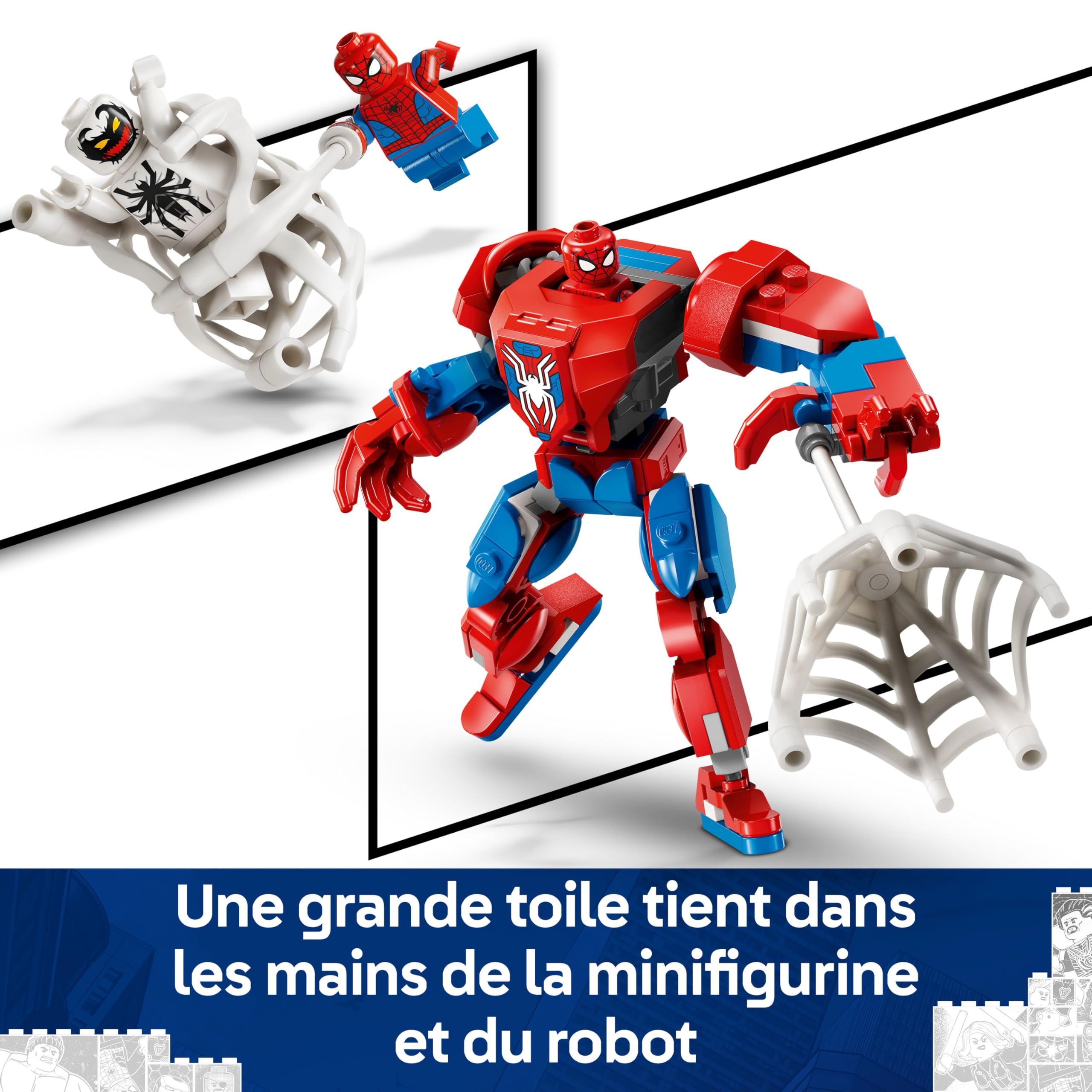 LEGO | Marvel Spider-Man Mech vs. Anti-Venom - Super Hero Figure Building Toy with 2 Minifigures for Imaginative Role Play - Gift for 6 Plus Year Old Boys and Girls 76308 - 4