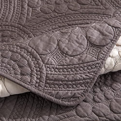 Miniatura 6 de Funda acolchada de algodón para sofá modular, diseño bohemio con círculo, bordado, color sólido, antideslizante, protector de muebles para perros,