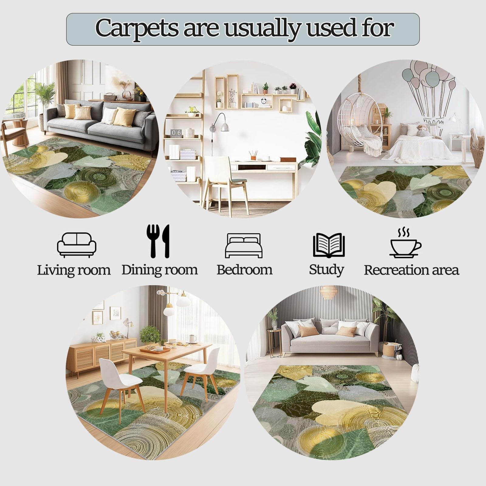 Jaune Crème Tapis Salon - Lavable Tapis Imprimé, Forme De Cœur Feuille Feuillage - Doux Moquette pour Chambre, Tapis Descente De Lit Antidérapant, Salle à Manger - Jaune Crème 140 x 200 cm
