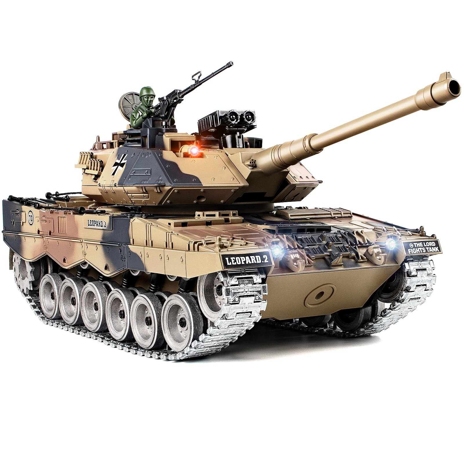 Supdex 1:18 RC Tank That Shoot BBS, 2.4G Metal German Leopard II