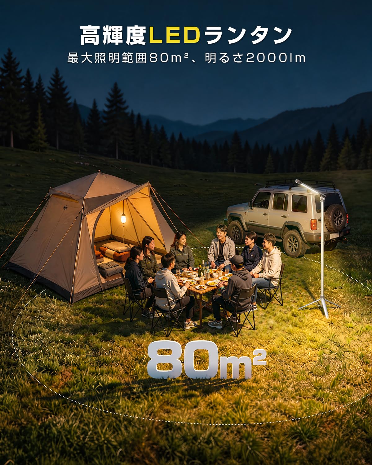 Amazon.co.jp: HAGOOGI ledランタン キャンプ ライト 充電式 2000lm高