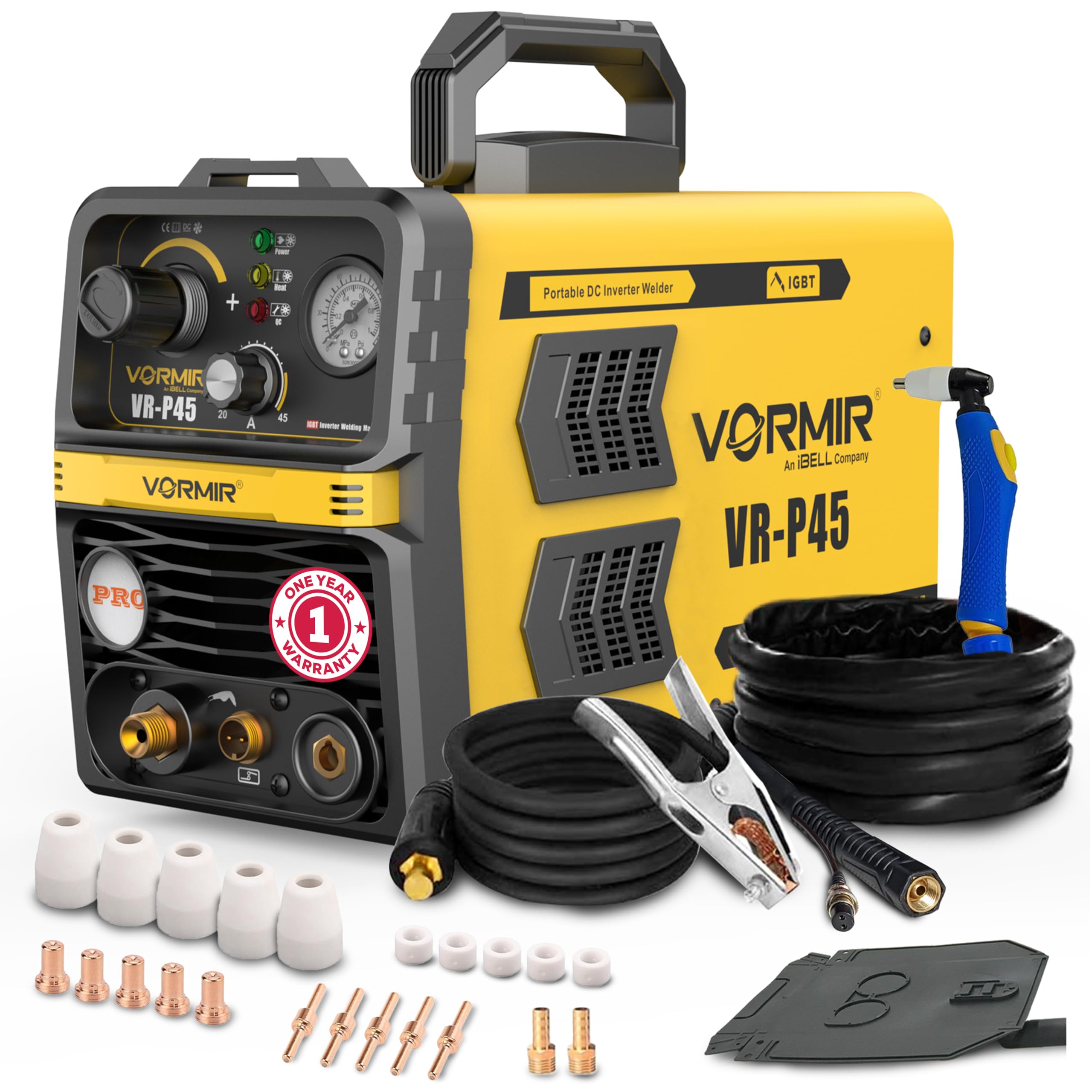 IBELL VORMIR VRP45 45A ARC Air Plasma Cutter 295V IGBT Inverter Metal Plasma Cutting Machine.-image-21