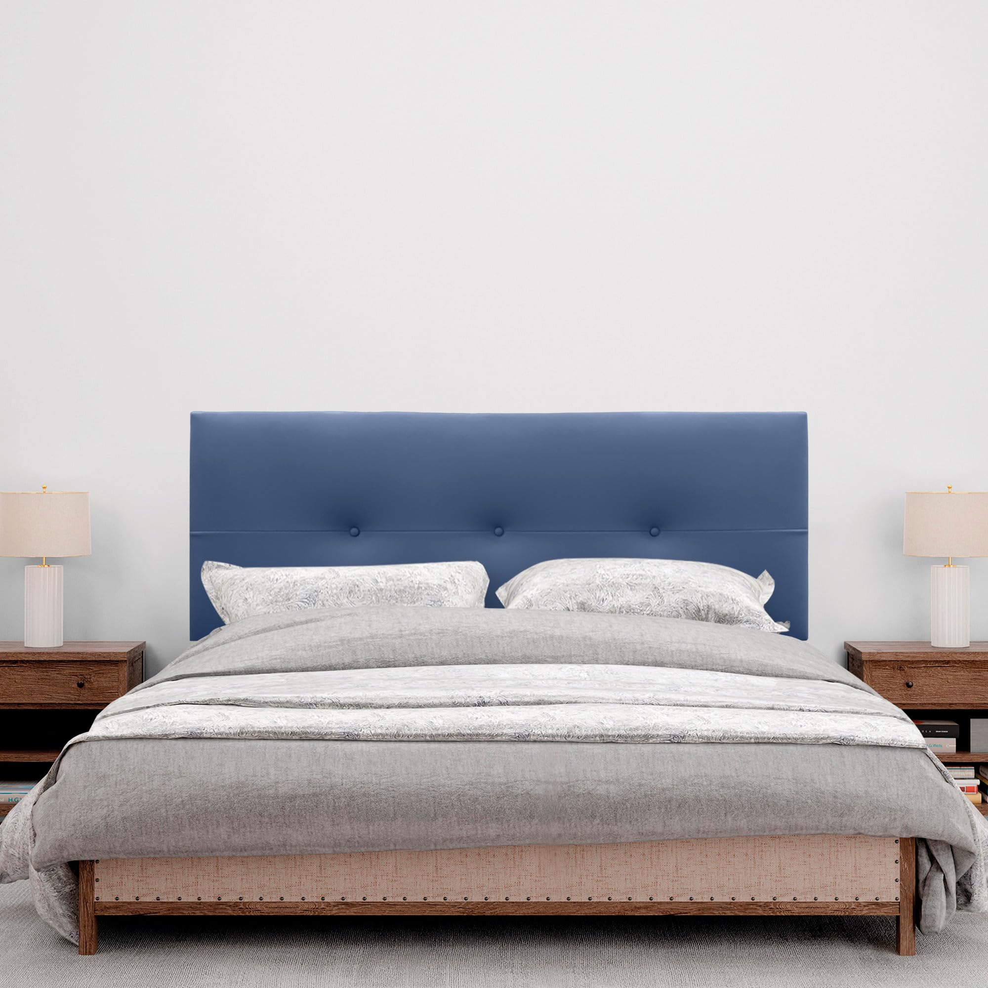 DHOME Testiera in ecopelle con 3 file di bottoni intrecciati Testiera imbottita per letto di lusso (Rosso, 105cm) | Leroy Merlin