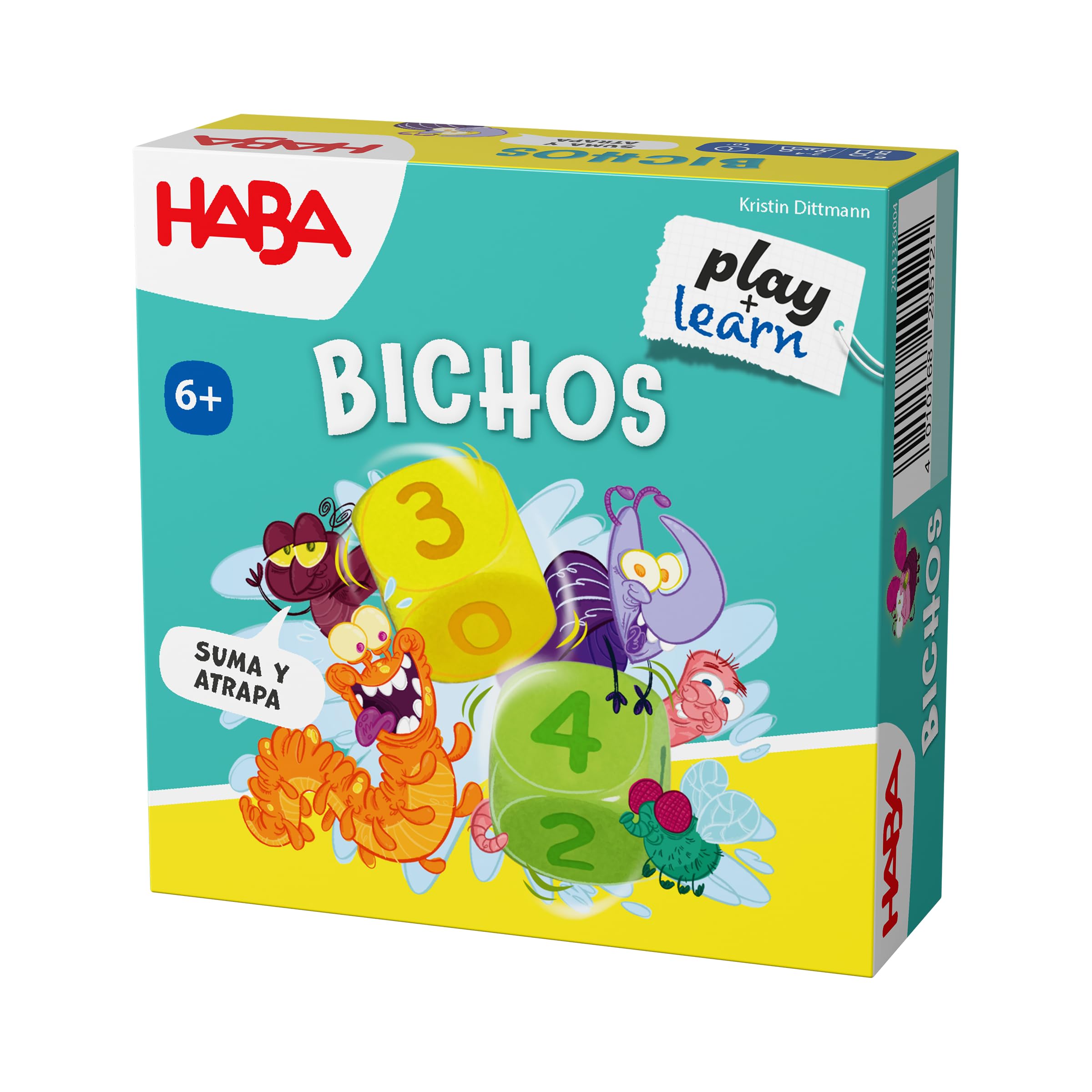 HABA 2013336004 - Bichos, Juego Infantil de Mesa de Memoria y cálculo Mental (Sumas hasta 10). Más 6 años