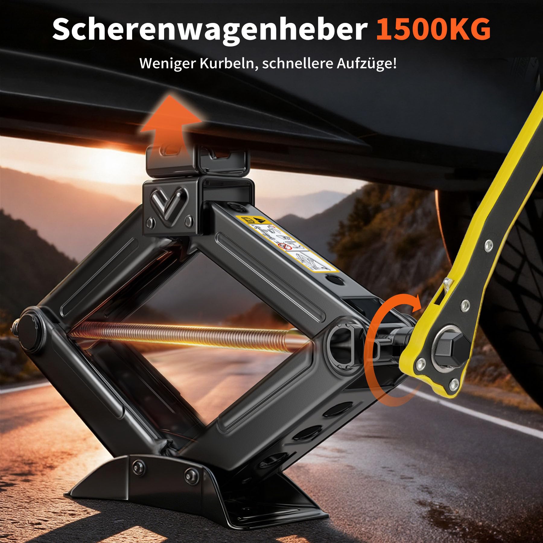 Forever Speed Scissor Jack per auto SUV MPV Max 1.5T con manovella a cricchetto