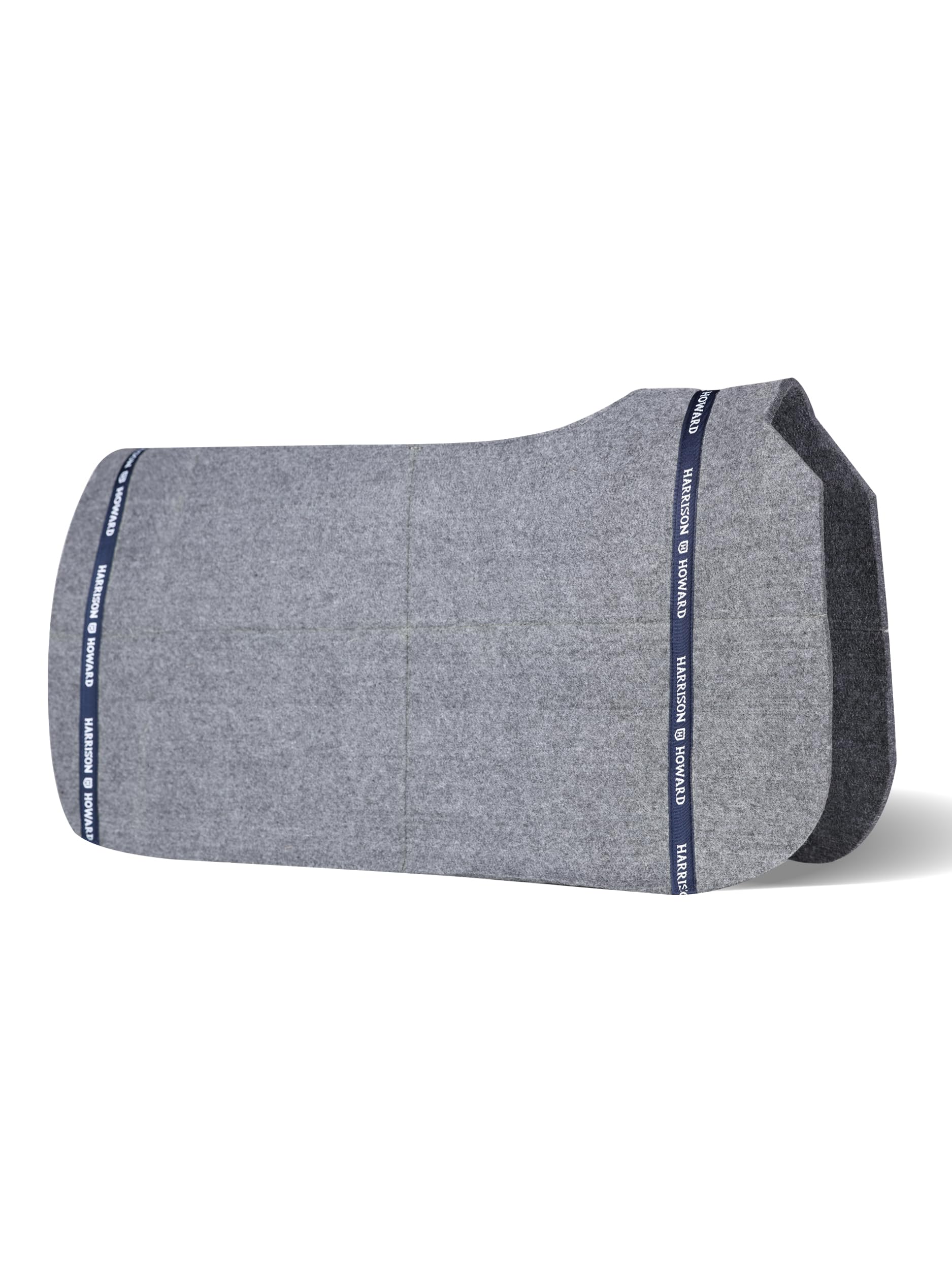 Harrison Howard Western Saddle Pad Liner, Thin Wool Felt Under Pad with Spine Cutout, Shock Absorbing Sweat Barrier 5mm Thick Gray,32"x32",5mm