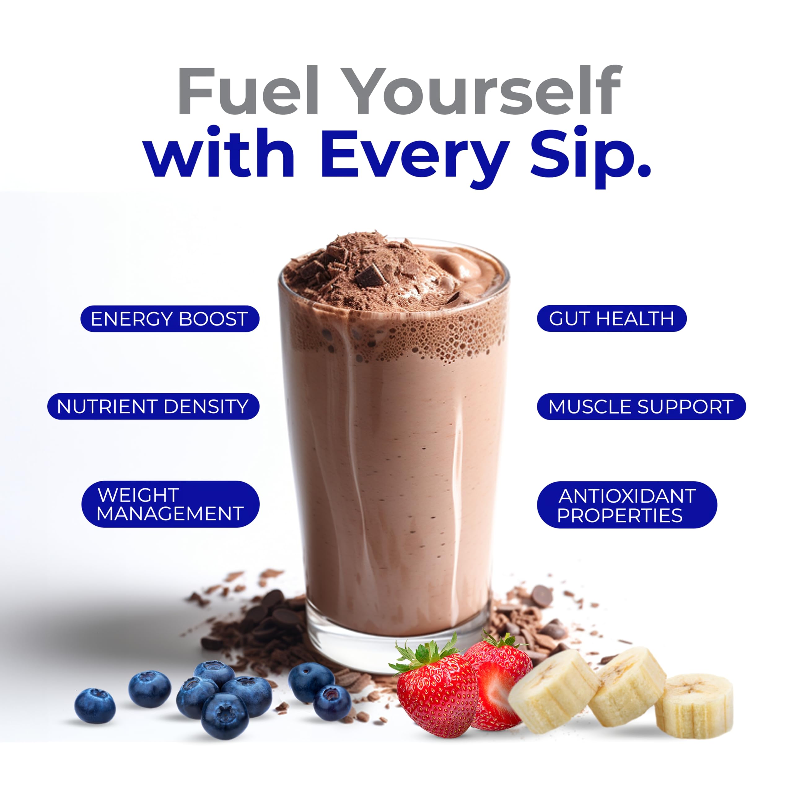 RAPHA HEALTH - Superfood Vegan Protein (Chocolate) | Plant-Based Protein with Superfoods & Probiotics | Muscle Recovery & Energy | 15 Servings